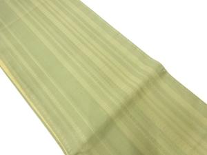 縞に市松模様織出し全通袋帯